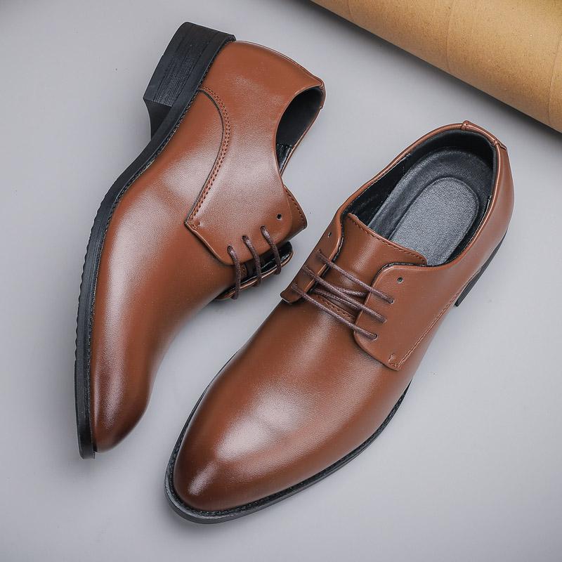 Fashion British Style Shoes For Men Comfy Business Shoes Male New Casual Leather Shoes Men's Dress Shoes Formal Leather Large Size 48