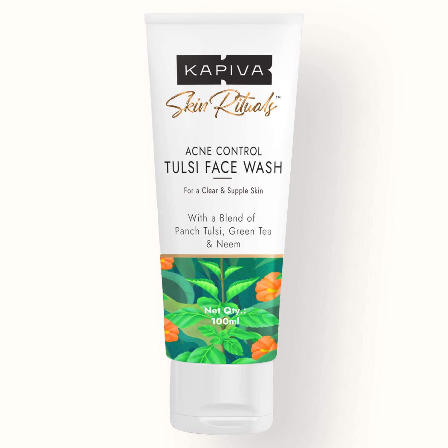 Kapiva Acne Control Tulsi Face Wash 100ML Pack of 1 For All Skin Types Deep Cleansing Anti-Acne