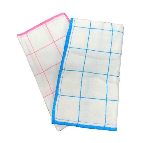 AISEN Biosil Cotton Dishcloths, 2 Count, 30x30cm, Soft Texture, Antibacterial and Deodorizing, No Unpleasant Odor, KJ643