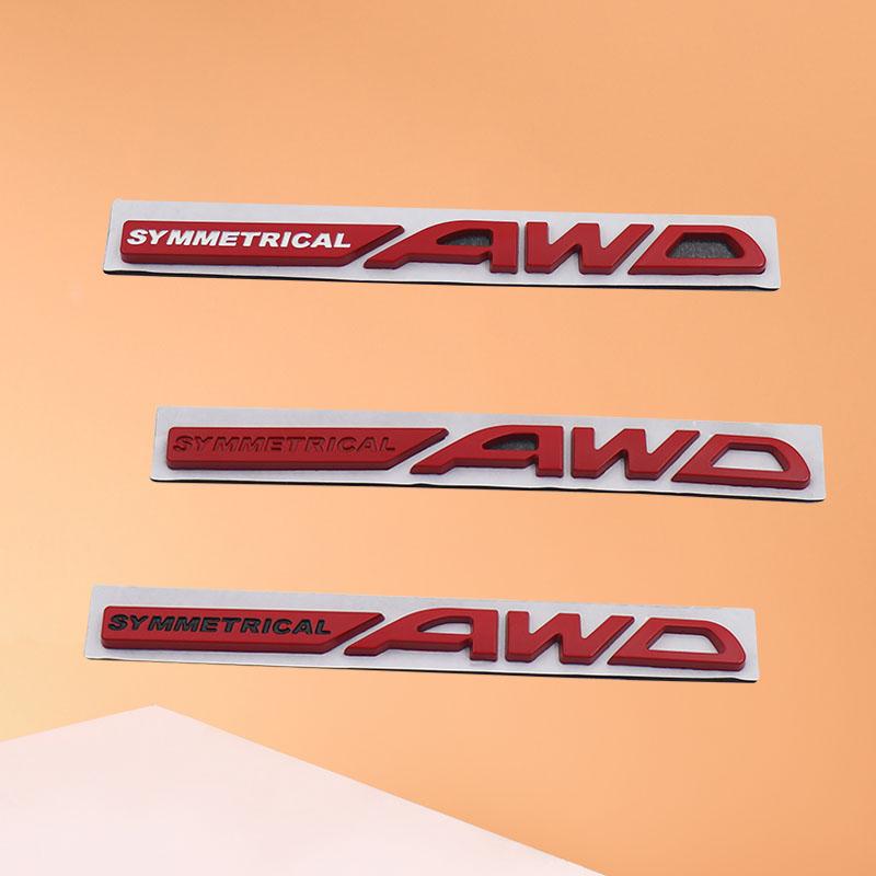 3D Car Styling SYMMETRICAL AWD car Hood Fender trunk Rear Bonnet Nameplate Decal Emblem Badge Sticker