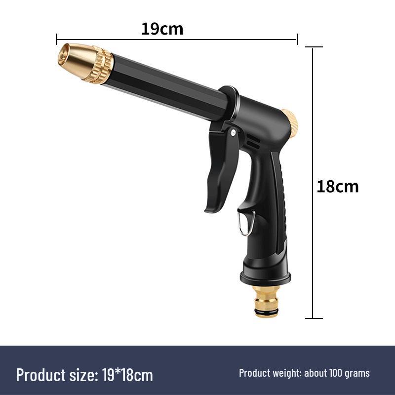 

Black Plastic Copper-Plated High-Pressure Car Wash Water Gun and Shower Head