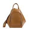 Women's Convertible PU Leather Backpack, Fashion Triangle Tote Bag, Multi-functional Casual Daypack