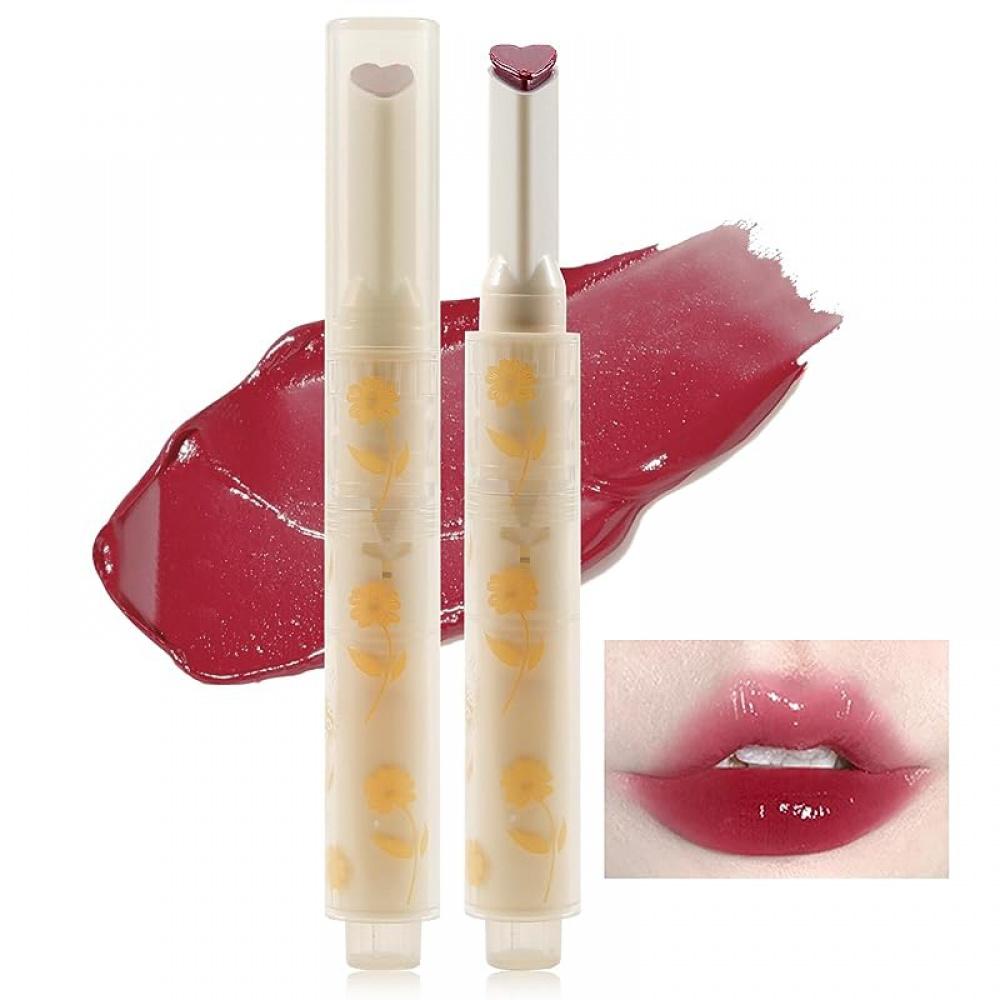 Jelly Lipstick, Tinted Glasting Melting Balm, Heart Shape Lip Gloss Lip Stain, Long Lasting Moisturising, High Pigmented