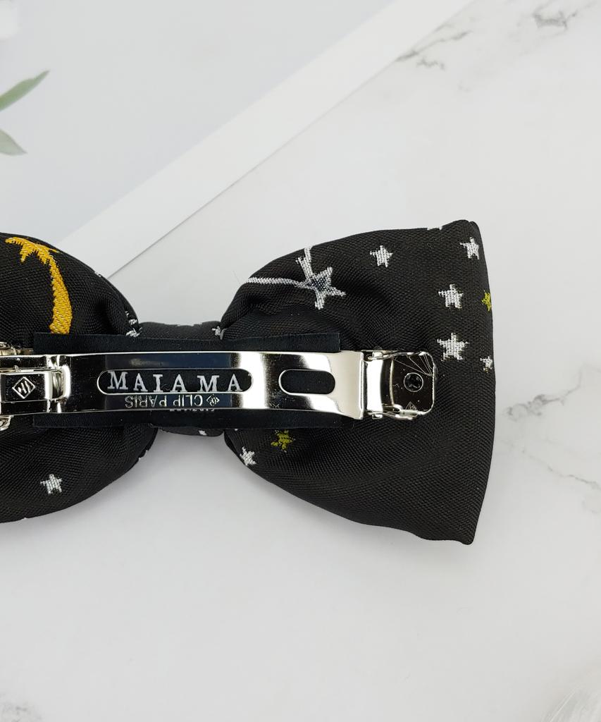 Maia Milky Way Star Jacquard Hair Ribbon Pin - Pink