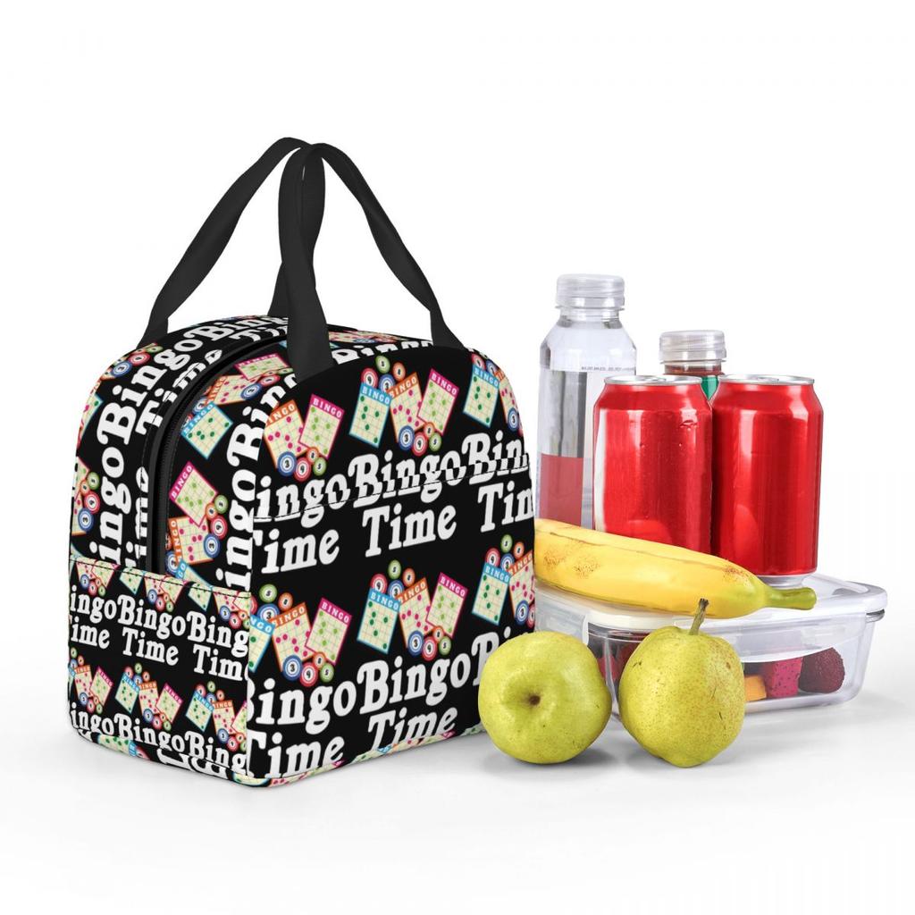 Funny Bingo Game Insulated Lunch Bag for Kids School Cooler Thermal Food Box Tote Portable Lunch Boxes Container