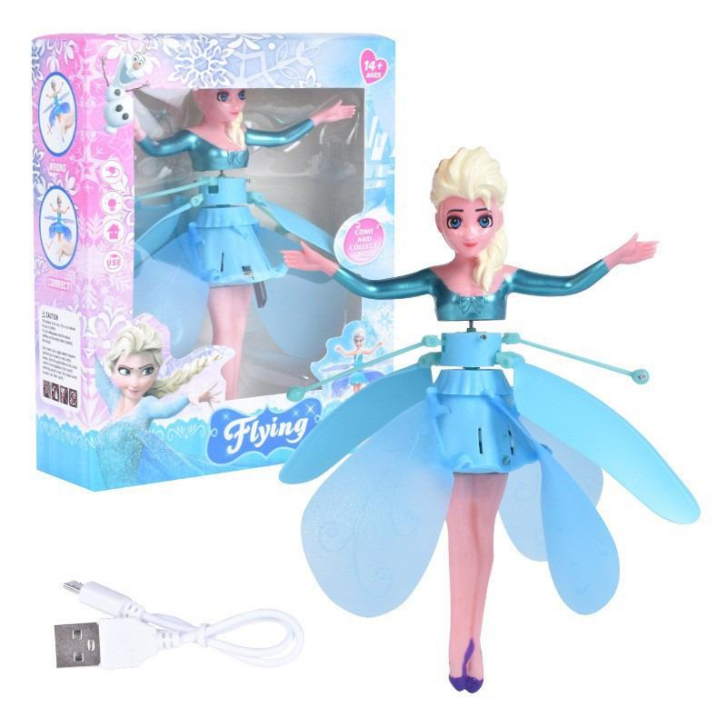 Cross-Border Luminous Frozen Fairy Hand-Sensing Flying Aircraft