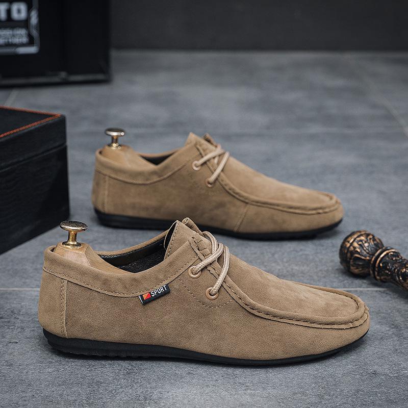 Spring Suede Leather Men Casual Shoes Fashion Men Shoes Breathable Men Loafers Moccasins Slip On Men's Flats Male Driving Shoes