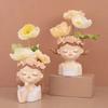1/4PCS Cute Fairy Flower Pot Resin Figure Planter Flower Pot For Plant Resin Ornament For Desktop Home Office Decor