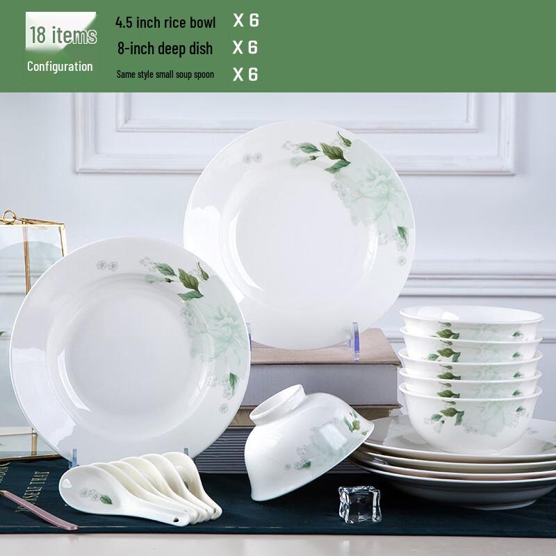 Ru Han 18-Piece Chinese Ceramic Dinnerware Set