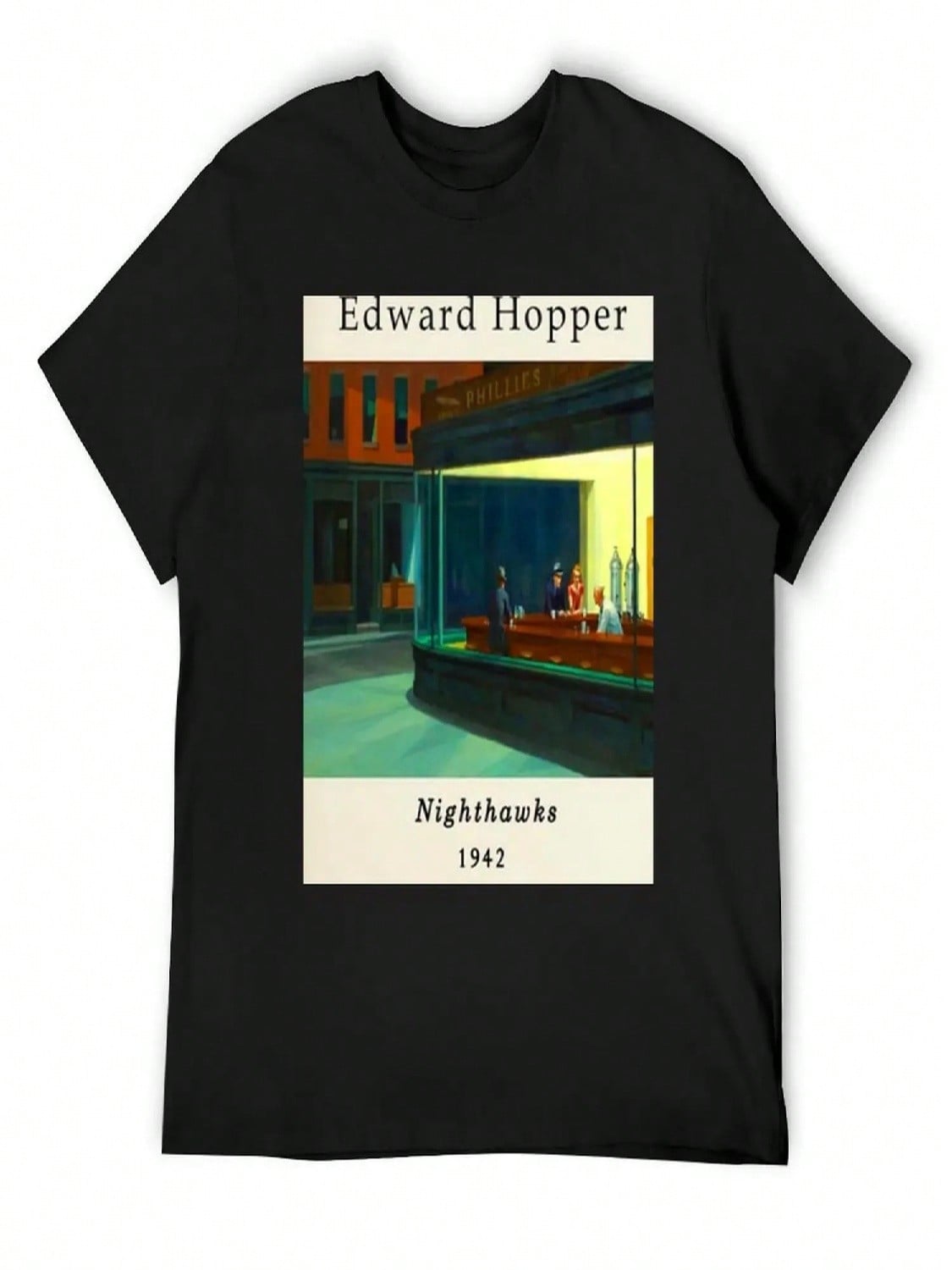 Edward Hopper Exhibition T-Shirt Graphic T Shirt Vintage Designer Shirts Tees unisex Graphic T-Shirts S разноцветный