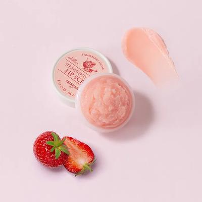 Erdbeere Zucker Lebensmittelmaske Lippenpeeling