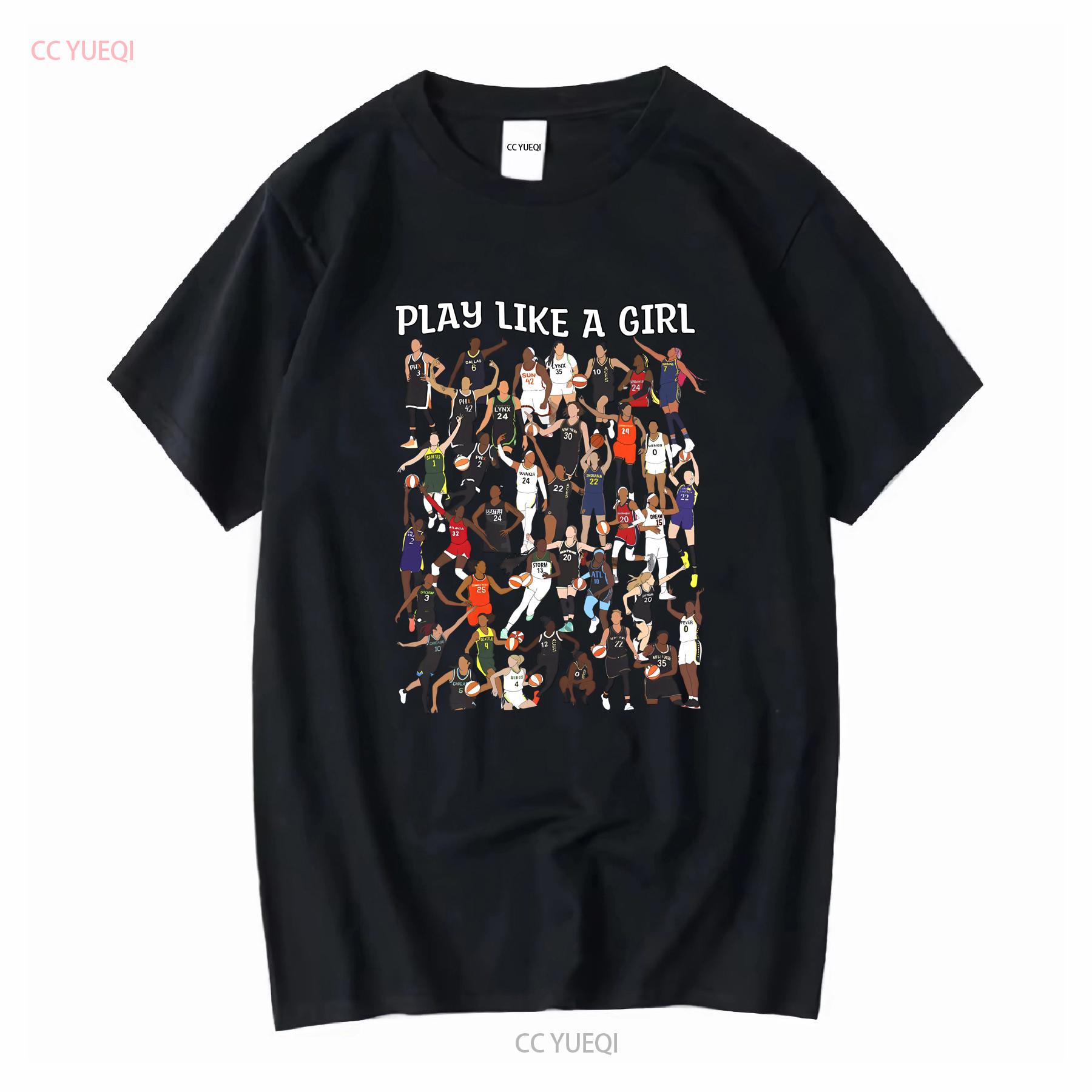 

Play Like A Girl WNBA players Jersey T Shirt long or short sleeves vintage Washed Soft Comfortable Versatile homme Stylish 4XL