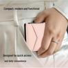 RFID Shielding Leather Wallet: Minimalist Metal Card Holder for Women