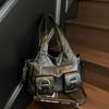 Multi Carry Faux Leather Handbag with Shoulder Crossbody and Handheld Options