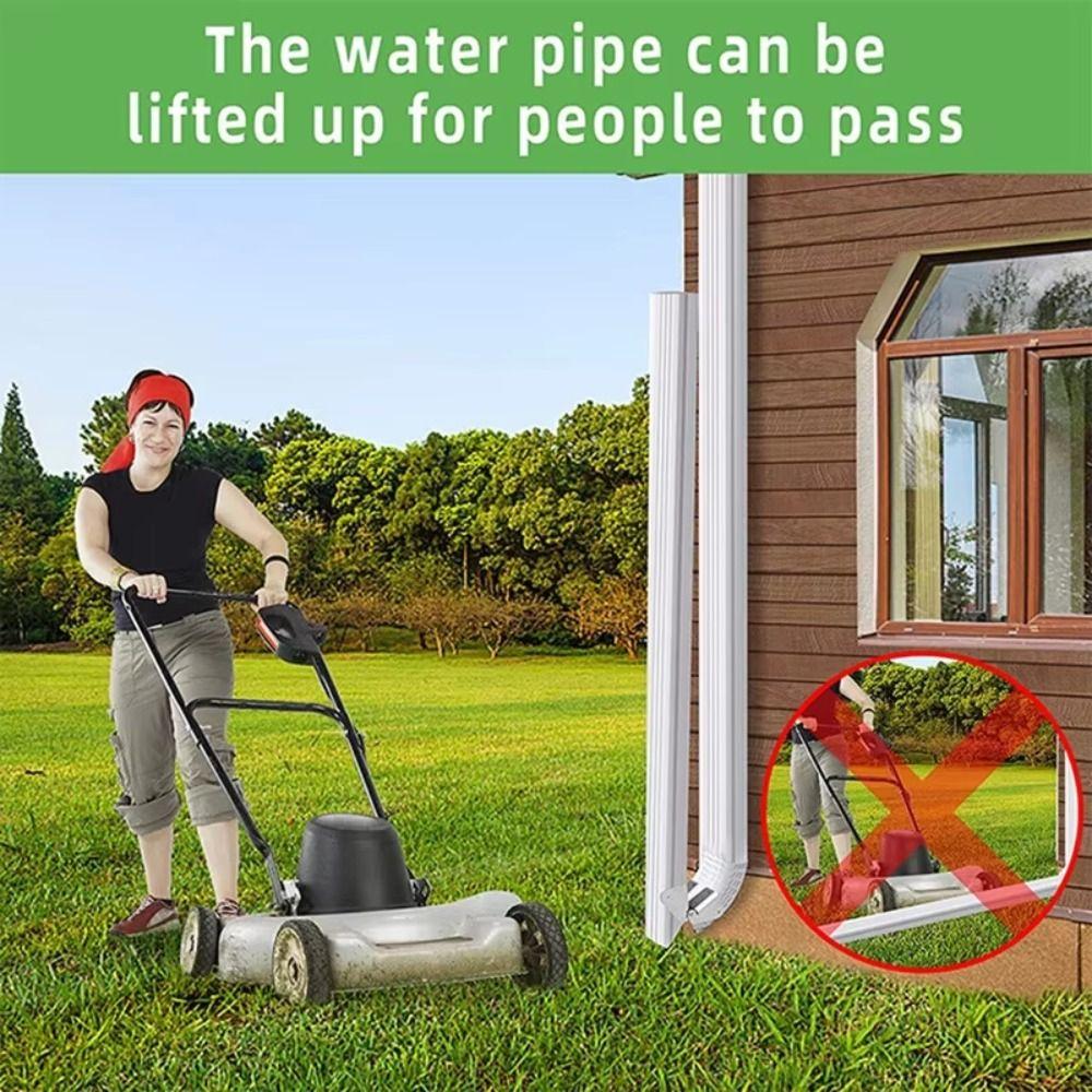 Water-proof Downspout Extension Flip-Up Hinge Innovative Flip Design Gutter Downspout Set  Plowing
