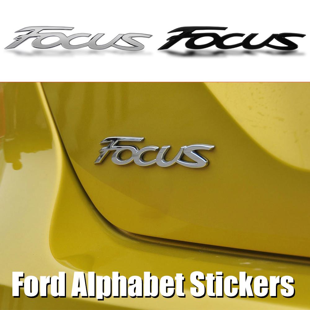 3D Letter Car Emblem Stickers Body Rear Trunk Badge Decoration Decal For Ford Focus Fusion Fiesta Ranger Kuga Shelby J179 Accessories