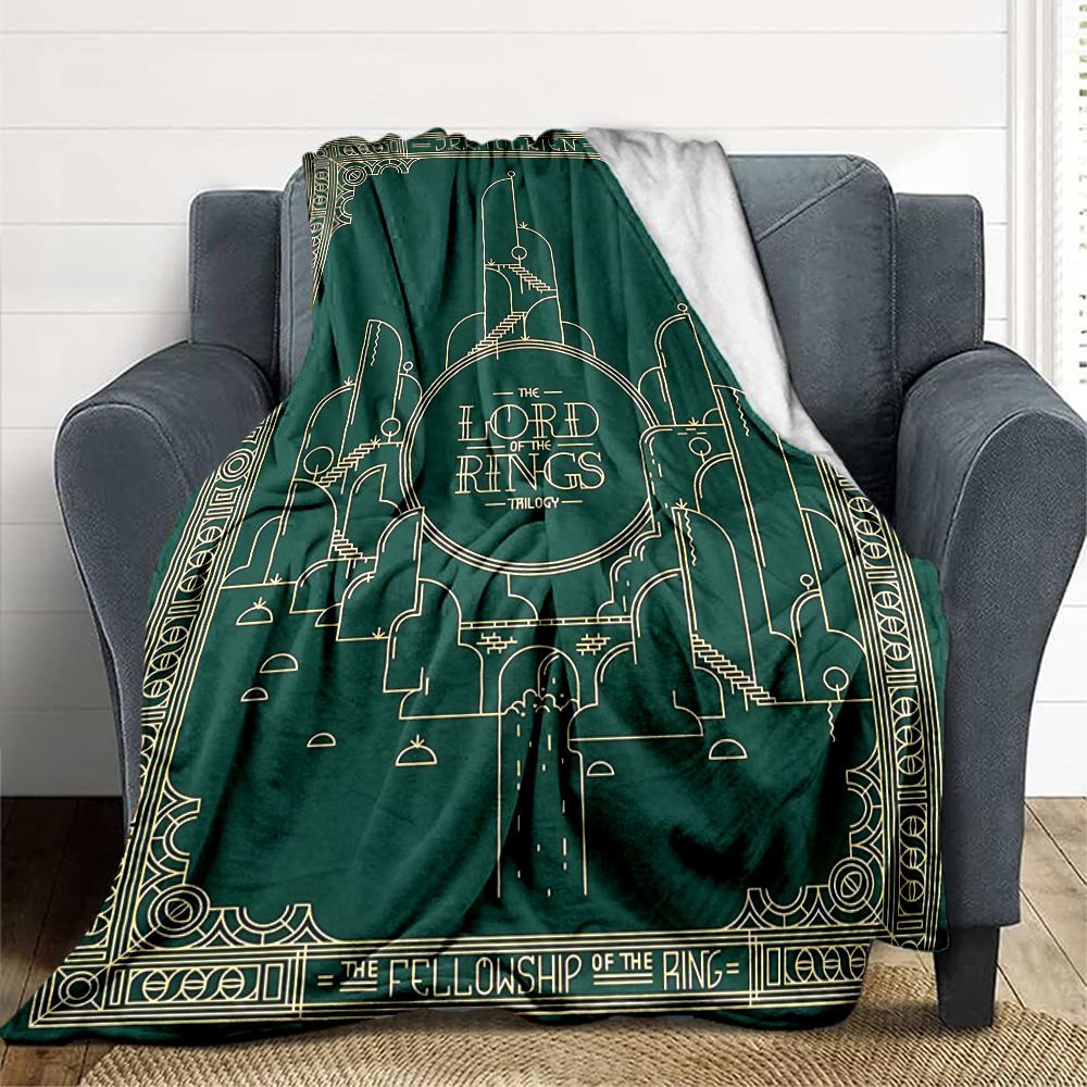 

1pc The Lord of the Rings Blanket Lightweight Flannel Throw For Sofa, Bed, Travel, Camping, Livingroom, Office, Couch, Chair, And Bed 80x120cm