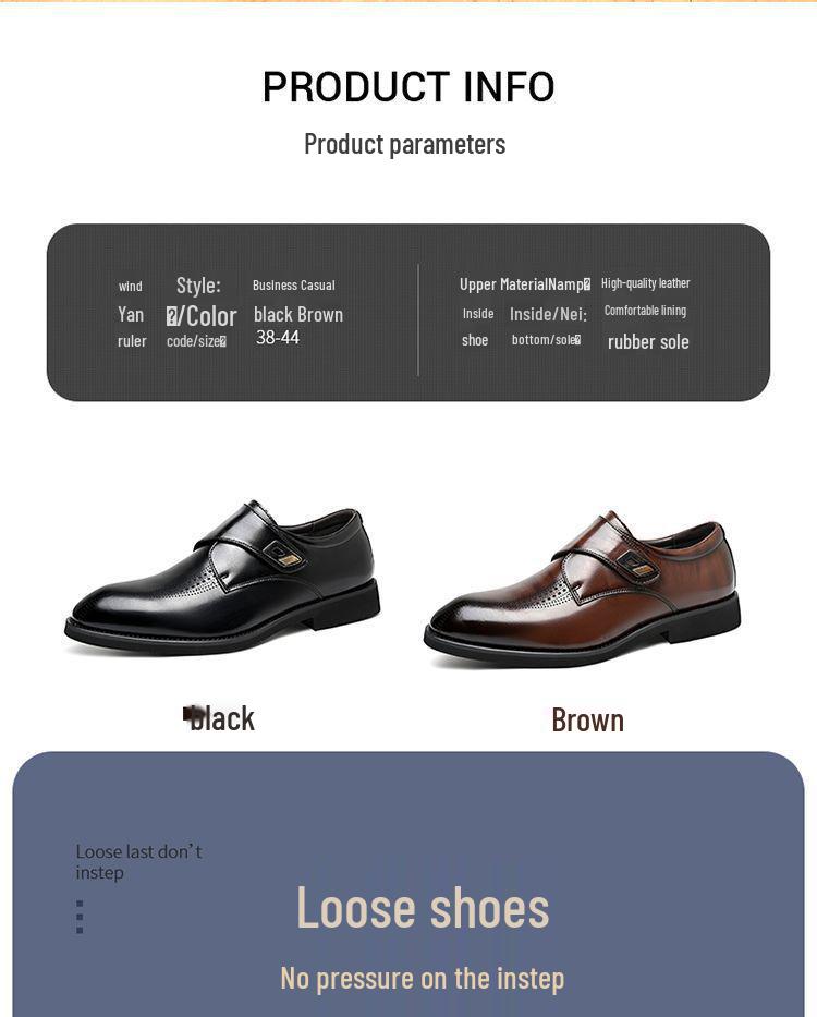 Men's Pointed Toe Cowhide Leather Shoes: Genuine Casual & Business Formal, British Style - Black/Brown, 2025.