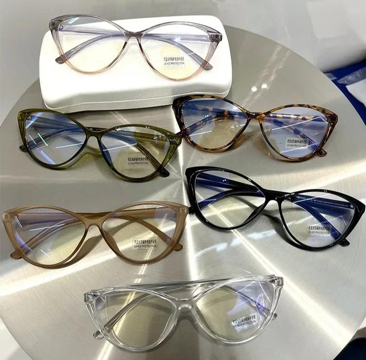 0 TO -4.0 Fashion Trend Minus Diopter Myopia Glasses for Women Men Retro Cat Eye Frame Near-sighted Prescription Eyewear Diopter
