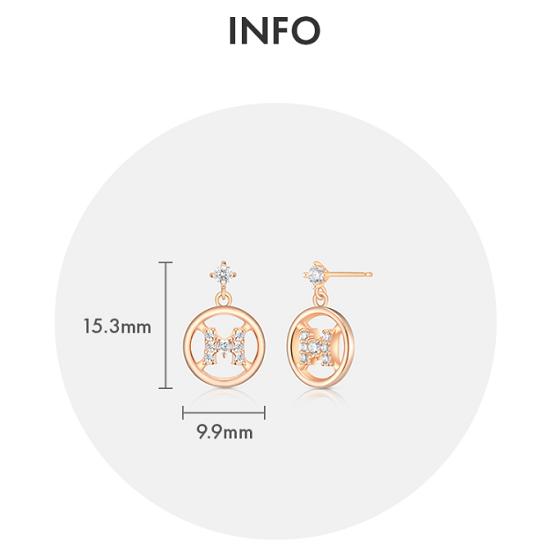 METROCITY JEWELRY M Basic Sterling Silver Rose Earrings A253SE0471RPH