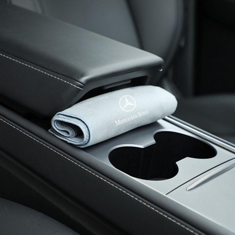 CEJ1 2025 Hot For Benz Suede Car Wash Towel Cleaning Rag Cloth Cleaning Soft Brush for Mercedes Benz AMG W203 W206 W220 W205 W211 W21