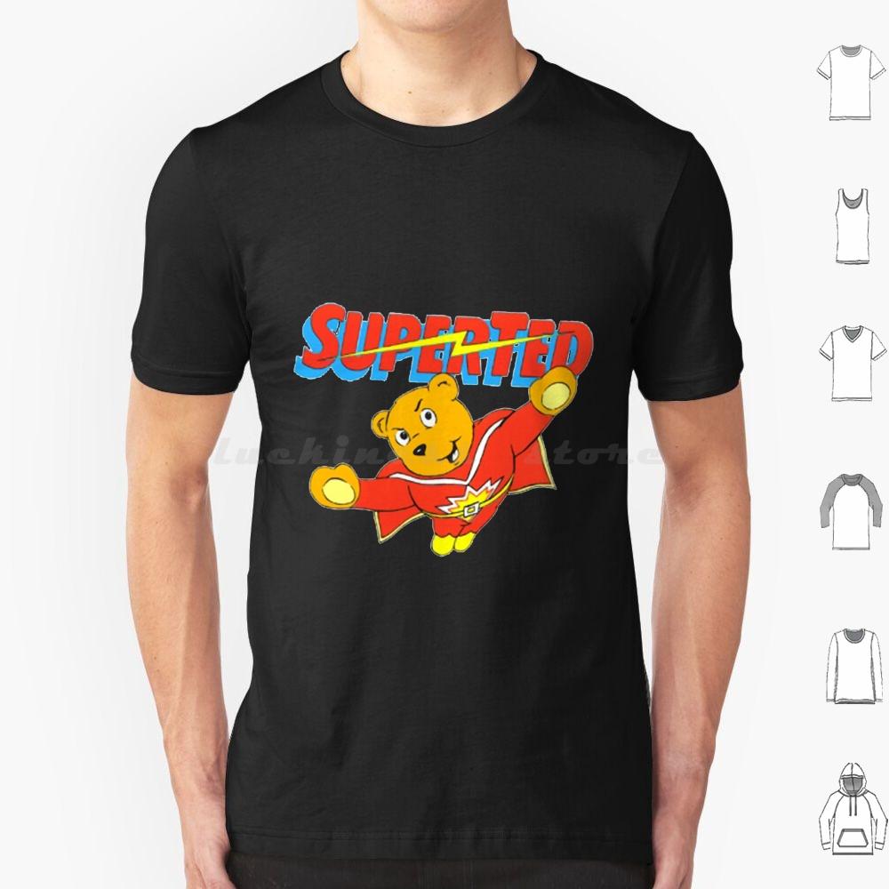 Super Ted T Shirt 6xl Cotton Cool Tee Super Ted Teddy Bear Teddy Bear Retro Cartoon 80s 90s Epic Fun Funny Hero Superhero Cool S