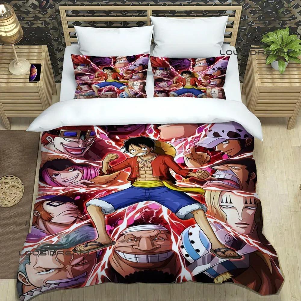 3D cartoon One P-Piece Σετ κρεβατιού εκλεκτά προμήθειες κρεβατιού σετ παπλωματοθήκη παπλώματος κρεβατιού σετ κρεβατιού πολυτελές δώρο γενεθλίων