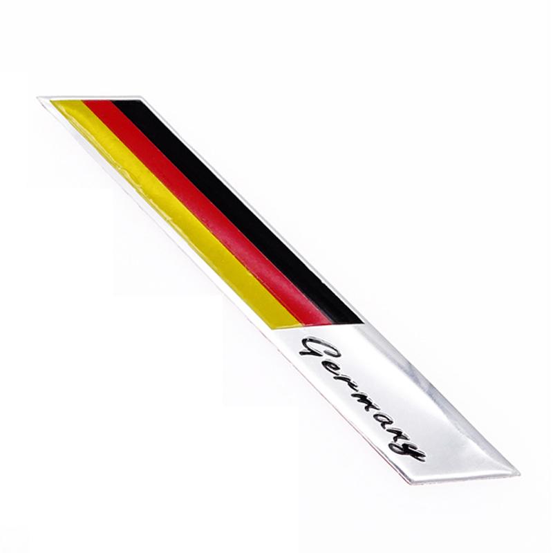 Universal Car Sticker German Flag Emblem Badge Emblem Deutsch Bumper Front Decoration Grille Auto Decal For Benz VW Golf