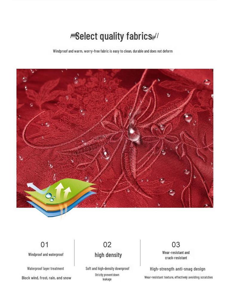 2026 Year of the Horse Benmingnian Winter Down Jacket for Middle-Aged and Elderly Women - New Chinese Style Tang Suit Outerwear