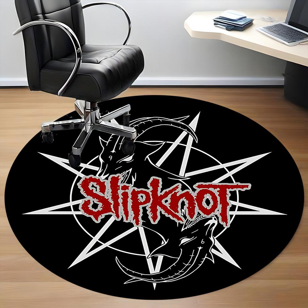 1pc Slipknot Band LogoChair Carpet for Office, Non-slip, Soft and Durable Office Rug for Interior Decoration, Perfect for Office Yy250925186