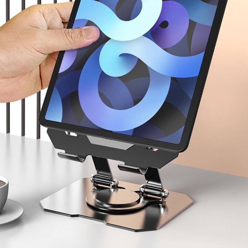 Metall 360 Grad Drehbarer Tablet-Ständer Verstellbarer Faltbarer Desktop-Halter Kompatibel Für 4,7-12 Zoll Ipad Pro/Air/Min Tablet Halterung