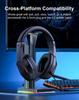2.4G Bluetooth Luminous Gaming Headset with USB Wireless Transmitter - Low Latency Esports Audio.