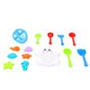 14 PCS Beach Toy Set Sand Tools for Outdoor Play Sandcastle Building Water Pouring Drip Sand Timer Toys for Toddlers