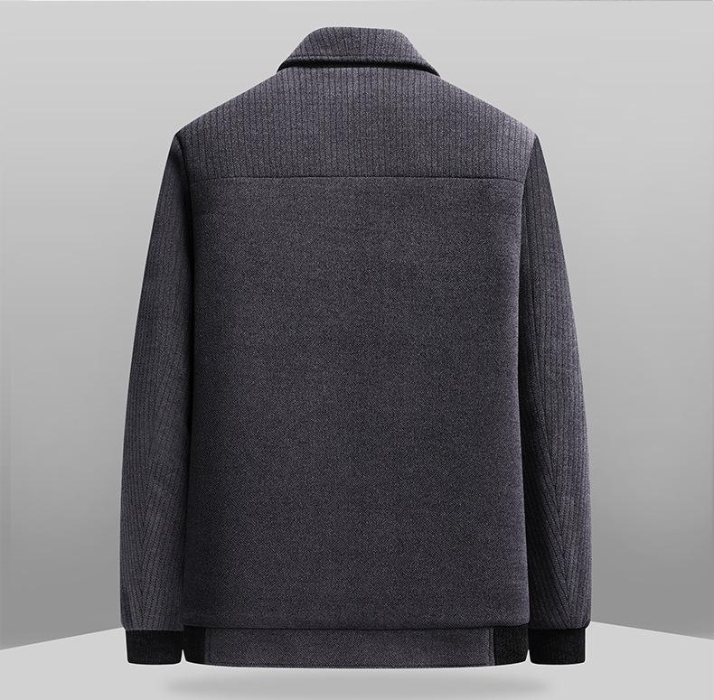 Plüsch-Chenille-Winterjacke für Herren für 50-Jährige - Lässiges warmes Oberteil für die Mitte des Lebens