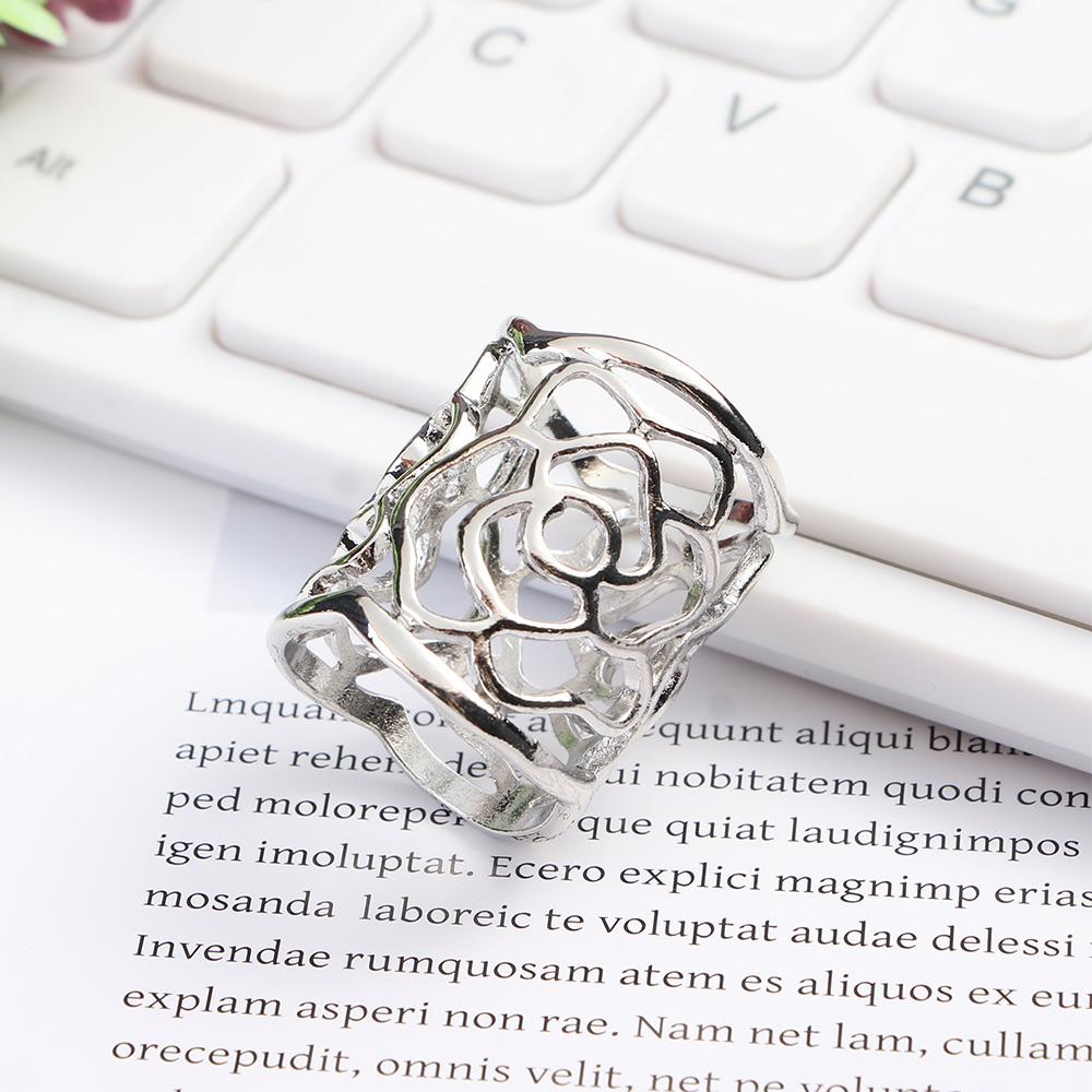 Dress Shawl Women Hollow Out Round Rose Flower Scarf Buckle Fashion Jewelry Corsage Brooch