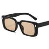 Rectangle Shape Female Sun Glass Korean Fashion Rivets Decoration Sunglasses for Men Fashion Trendy Party Sunglasses