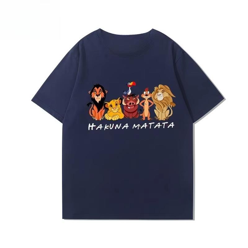 The Lion King Simba Anime Peripheral Short Sleeve ParentChild Summer American Versatile Casual Loose TShirt Top