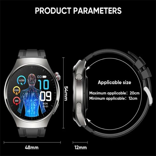 SACOSDING Nové chytré hodinky ECG+PPG Bluetooth Volání 466*466 AMOLED 1,43 palcový celodotykový SmartWatch Smartwatch Sportovní hodinky srdeční frekvence pro Android