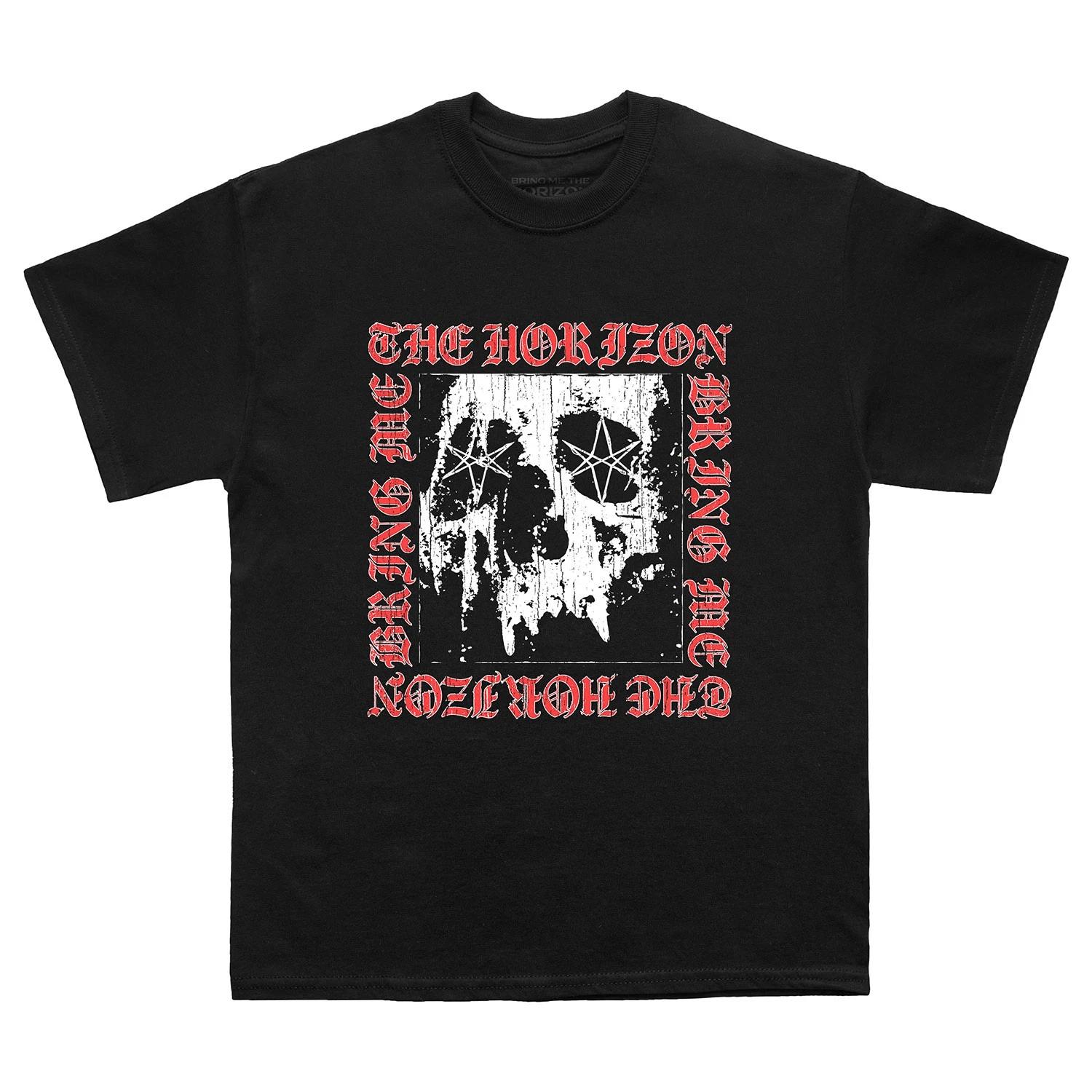 Men s Bring Me The Horizon Skull Square T-shirt Small Black L