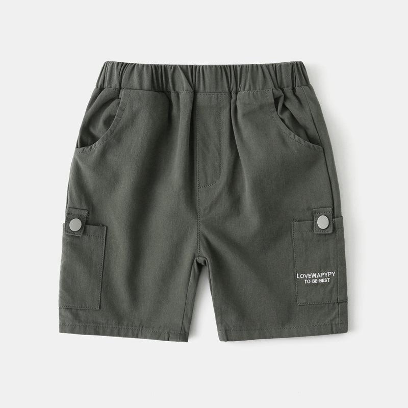 Boys' Cropped Pants Korean Summer Pants Children's Letter Shorts Baby Casual Shorts