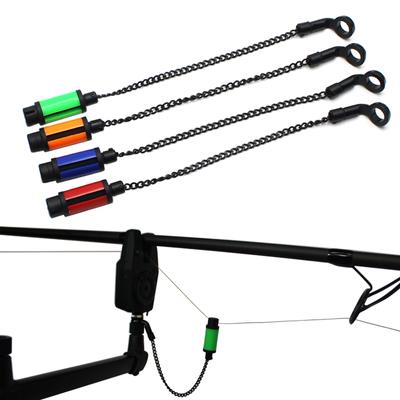 4 τμχ Fishing Swingers Bobbins Kit Μεταλλική αλυσίδα Στικ χόκεϋ από κράμα ψευδαργύρου 4 έγχρωμος σωλήνας διαθέσιμος για αξεσουάρ τερματικού μαχαιριού για ψάρεμα κυπρίνου