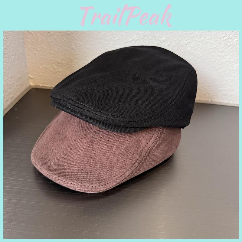 Solid Retro Color Urban Baseball Cap Short Brim Breathable Cotton Casual Wear