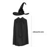 2Pcs Halloween Witch Costume Accessories Set Wizard Hat Witches Hat with Witch Cloak Cape Set for Womens Girls