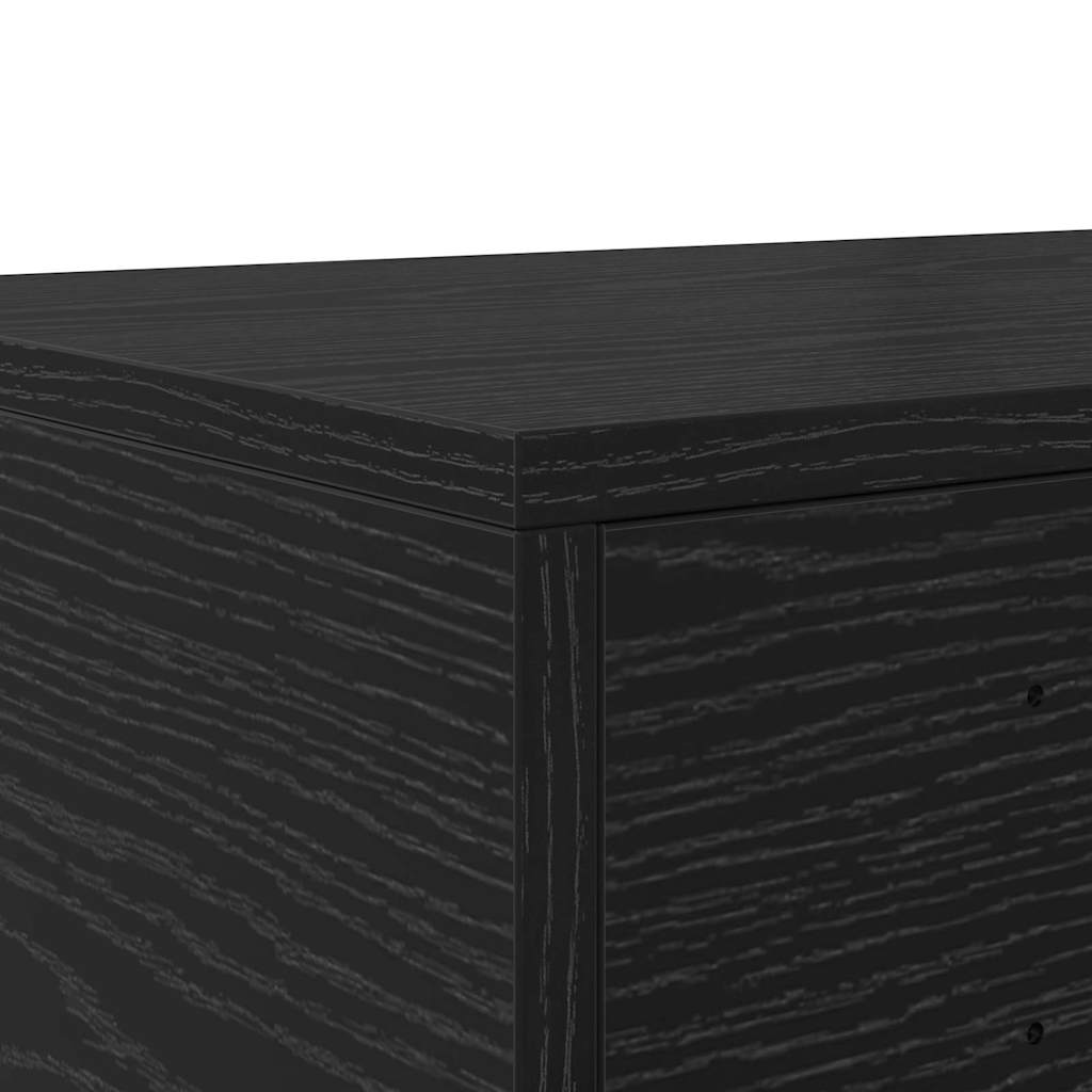 Bed Drawers Black Oak Effect 180 x 36.5 x 16.5 cm