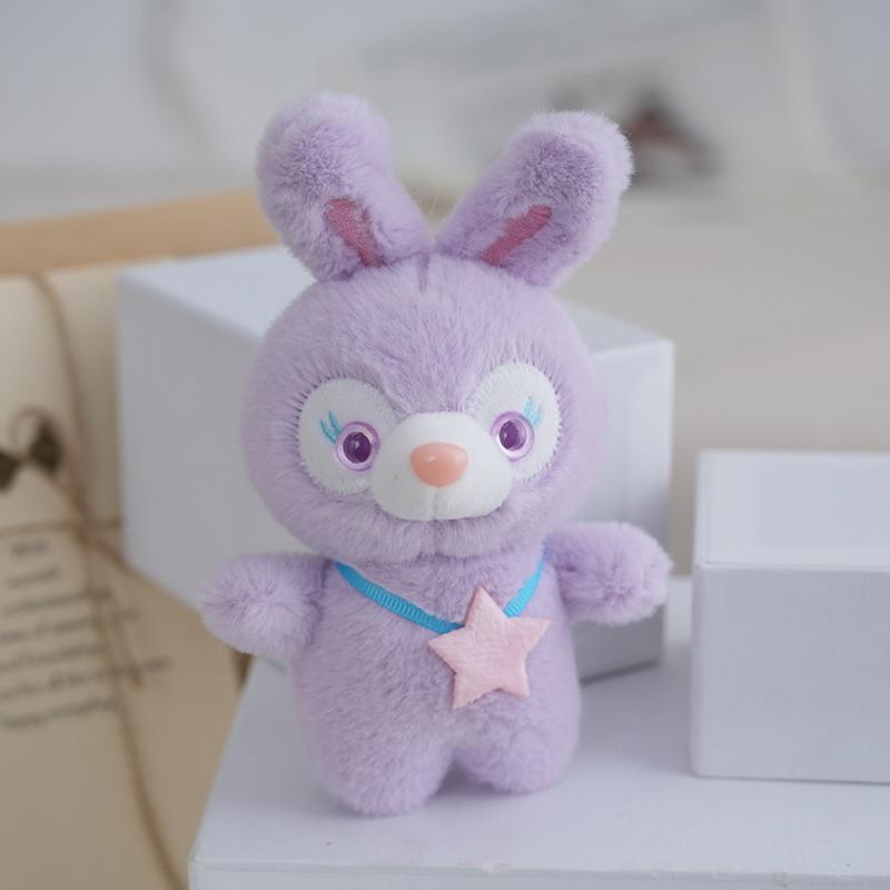 Entzückender Plüschhasen-Schlüsselanhänger mit weichem Fell und PP-Baumwollfüllung für Taschenanhänger