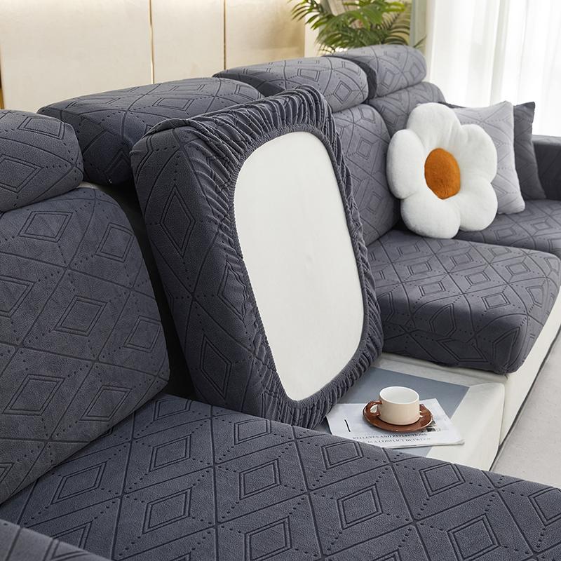 Knitted Jacquard Sofa Seat Cover, Washable Elastic Cover, Living Room Sofa Cushion, Home, El, 1Pc