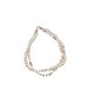 Womens Bracelet Pearl With Irregular Silver Beads And Tassel Accents For A Look Classy