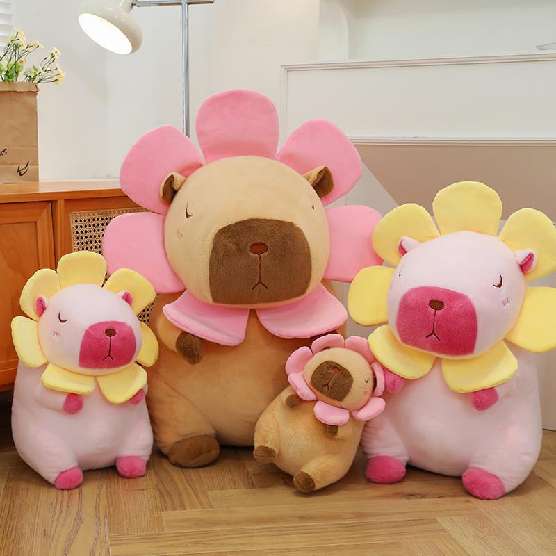 Sunflower Plush Capybara Toys Adorable Cartoon Girl Kid Holiday Dolls Gifts