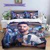 Leo Messi Pattern Bedding,Quilt Set Quilt Cover Pillowcase Home Birthday Gift(1 * duvet cover + 2 * pillowcase, without core)
