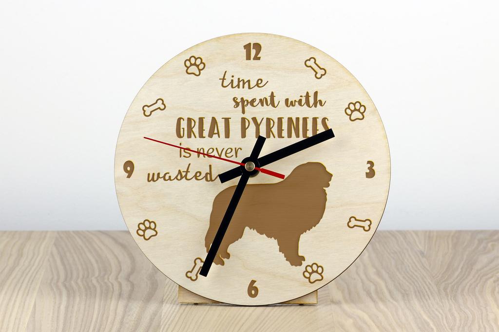 Pyrenean Mountain Dog, Great Pyrenees, Pyrenean Shepherd - clock with dog, wooden clock with engraving, personalised clock by Art-Dog